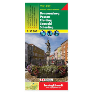 Donauradweg fra Passau til Eferding, Sauwald og Schärding – tur- og sykkelkart – forside