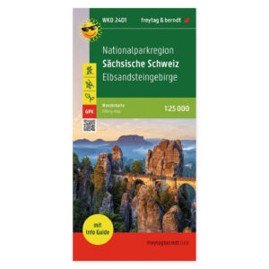 Sächsische Schweiz og Elbsandsteingebirge – turkart med infoguide (vannfast) – forside