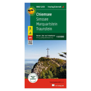 Chiemsee, Simssee, Marquartstein og Traunstein – turkart med infoguide (vannfast) – forside