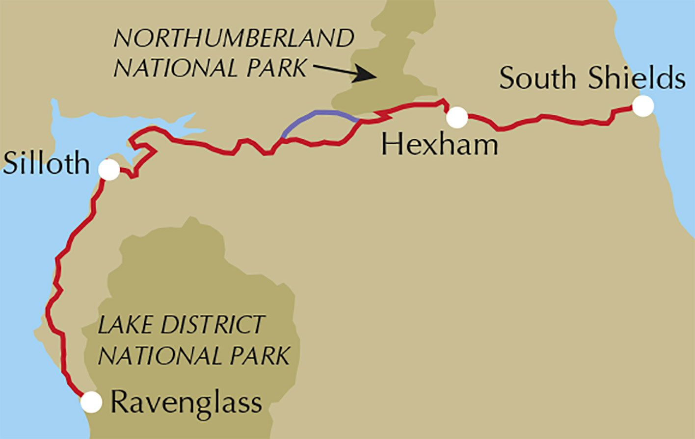 Hadrian's Cycleway – bla i boken