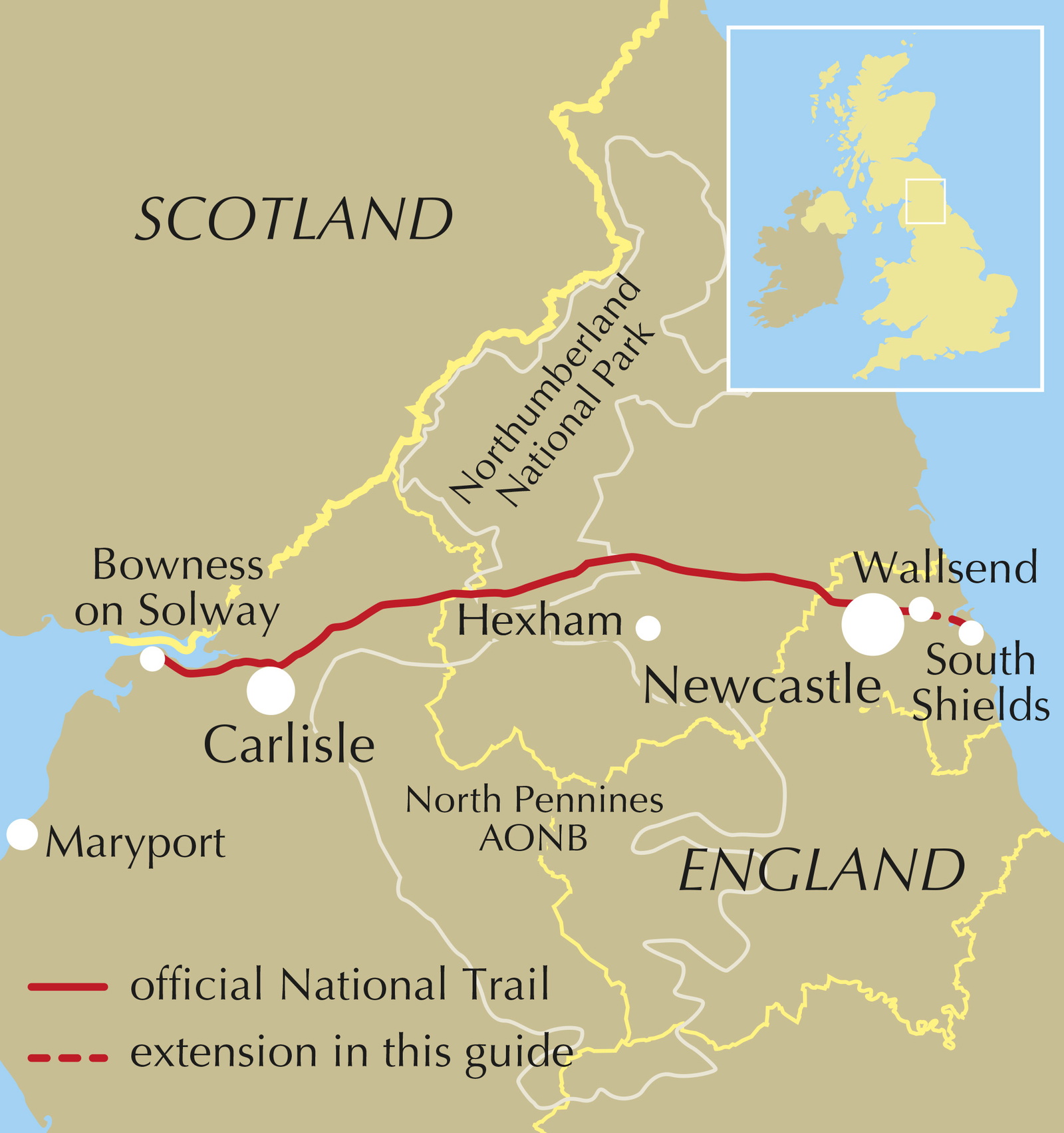 Hadrian's Wall Path Map Booklet – book preview