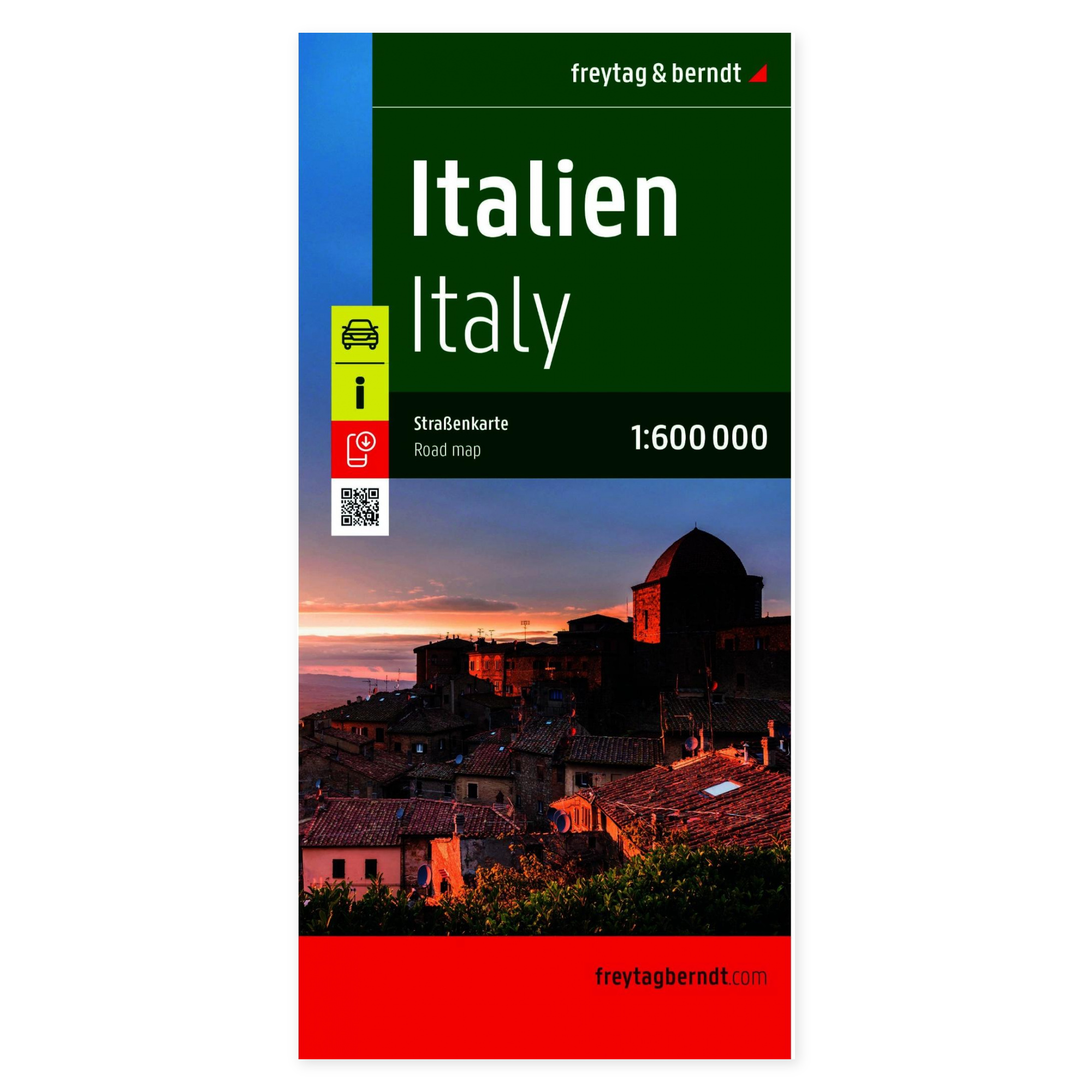 Veikart over Italia fra freytag & berndt