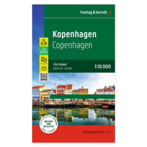 Freytag & Berndt vann- og rivefast bykart over København i målestokk 1:10 000.