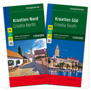 Kroatia veikartsett med Nord- og Sør-kart i målestokk 1:200 000 fra freytag & berndt