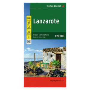 Freytag & Berndt vei- og fritidskart over Lanzarote på Kanariøyene.