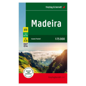 Forside av Madeira veikart 1:75 000 i lommeformat, vannfast kart