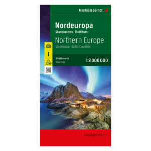 Forside av Nord-Europa veikart 1:2 000 000 som dekker Skandinavia og Baltikum