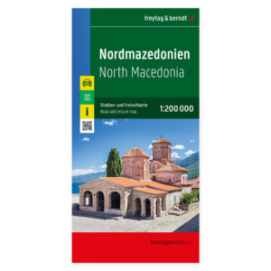 Veikart over Nord-Makedonia fra freytag & berndt