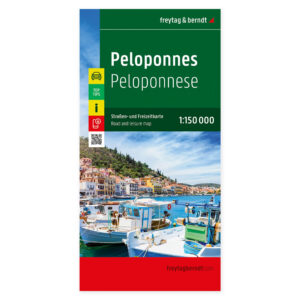 Flerspråklig veikart over Peloponnes i Hellas