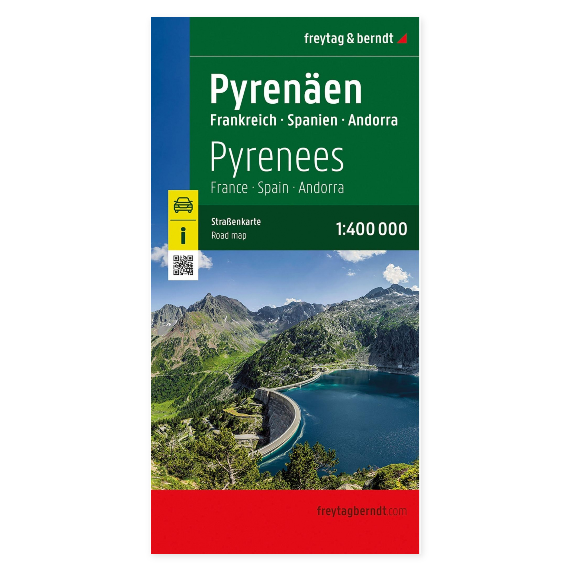 Veikart over Pyreneene fra freytag & berndt