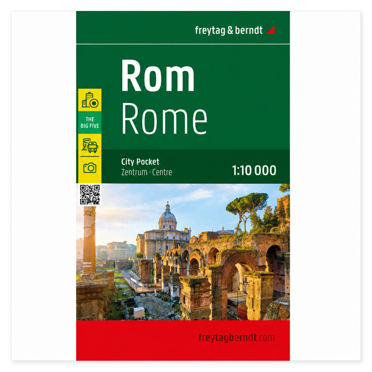 Freytag & Berndt vann- og rivefast bykart over Roma i målestokk 1:10 000.