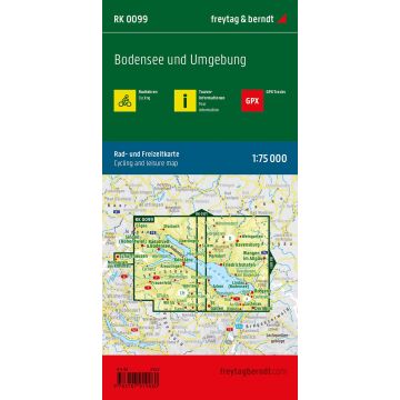 Bodensee og omegn – sykkelkart 1:75 000 (vannfast) – bakside
