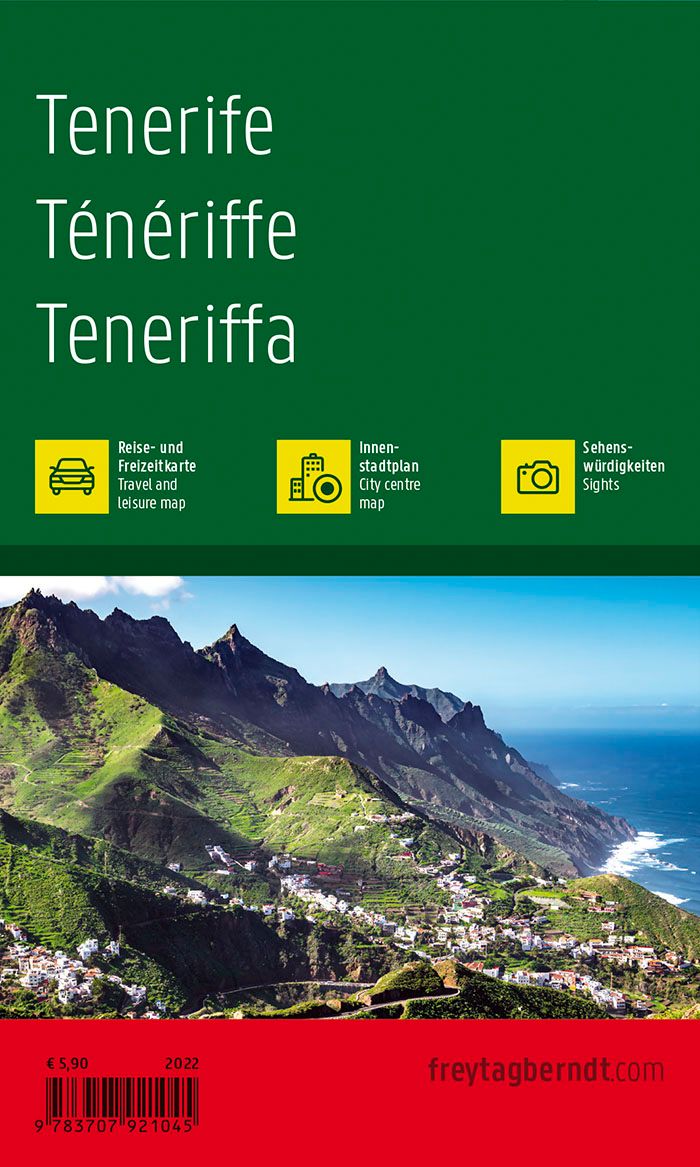 Tenerife – veikart (lommeformat, flerspråklig) – bakside