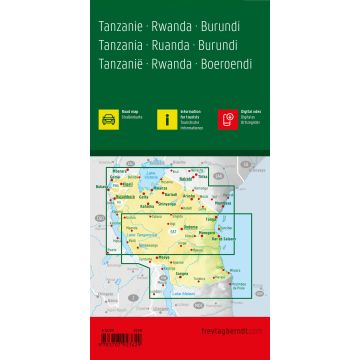 Tanzania, Rwanda og Burundi – veikart (flerspråklig) – bakside