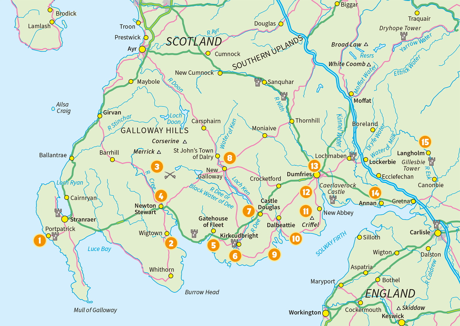 Short Walks in Dumfries and Galloway – bla i boken