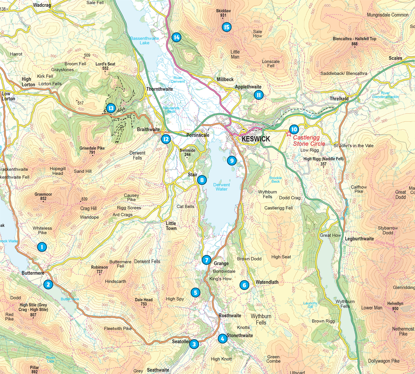 Short Walks in the Lake District: Keswick, Borrowdale and Buttermere – bla i boken