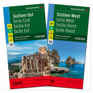 Veikart over Sicilia fra freytag & berndt