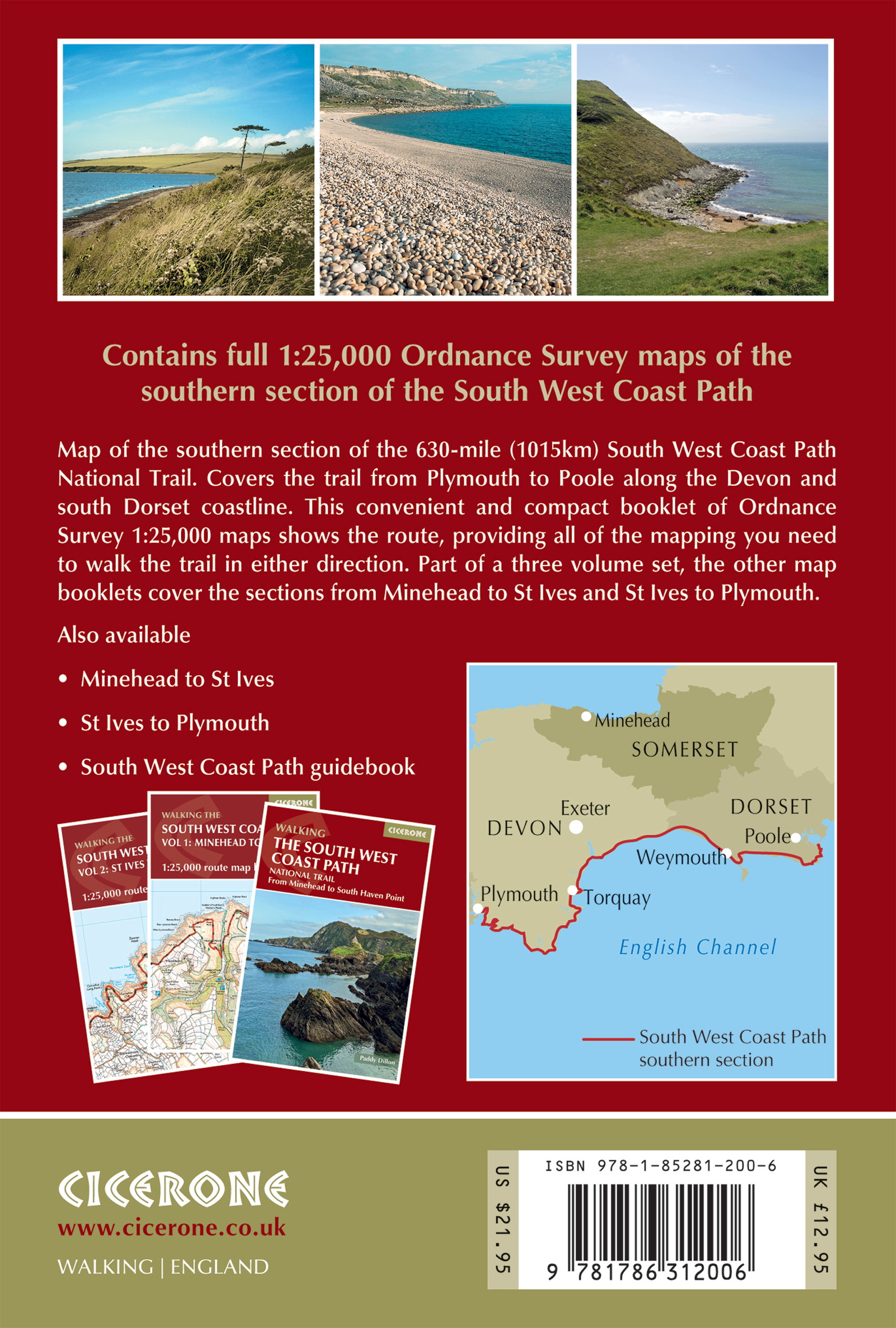Bakside av South West Coast Path Map Booklet - Vol 3: Plymouth to Poole