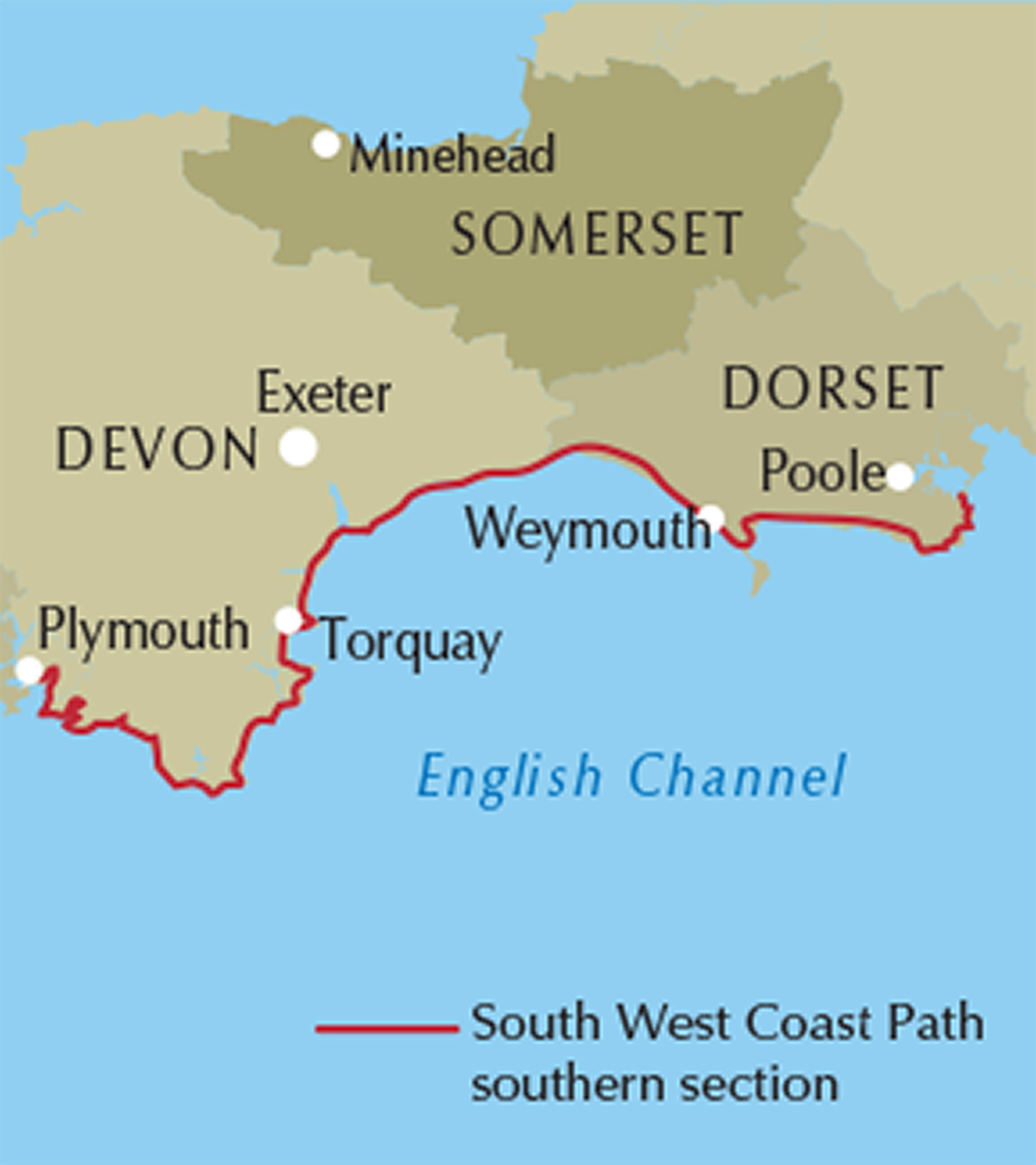 South West Coast Path Map Booklet - Vol 3: Plymouth to Poole – bla i boken