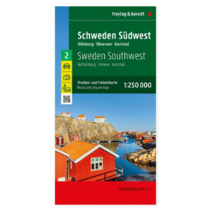 Road map of Southeast Sweden at a scale of 1:250 000 with Stockholm, Uppsala and Linköping