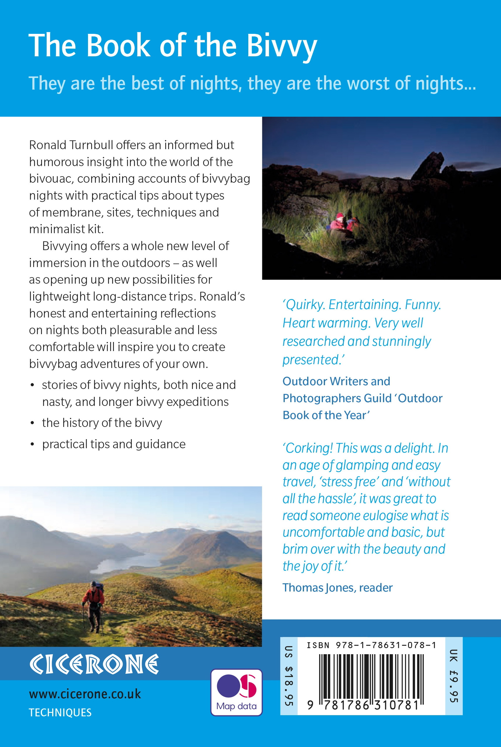 Back cover of The Book of the Bivvy
