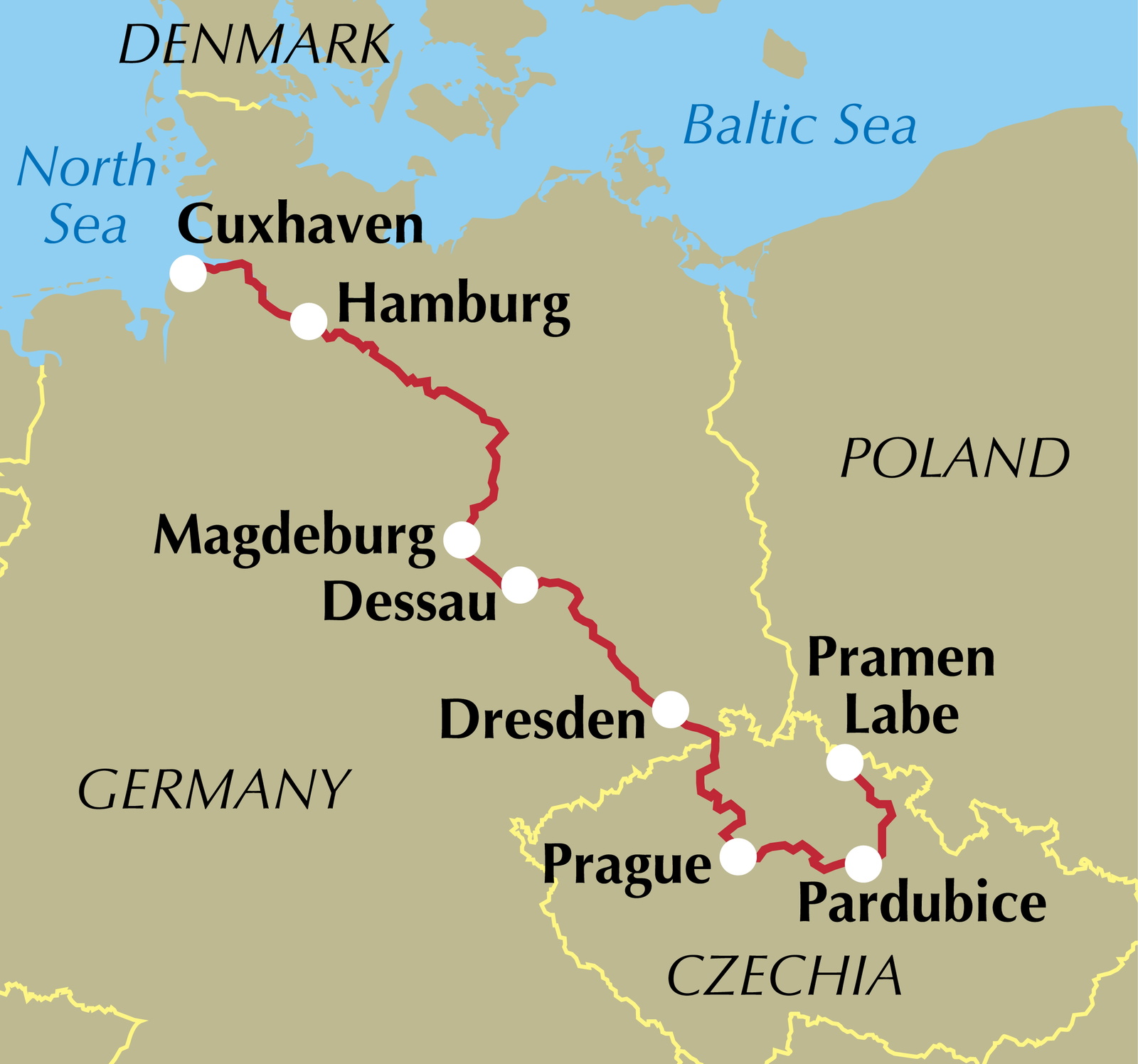 The Elbe Cycle Route – bla i boken