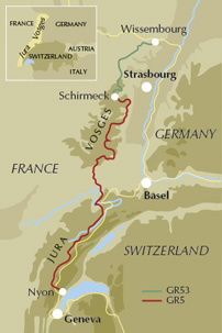 The GR5 Trail - Vosges and Jura – bla i boken