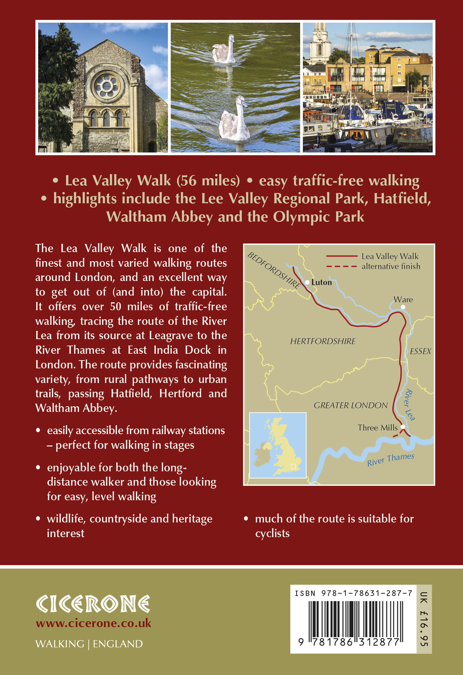 Back cover of The Lea Valley Walk