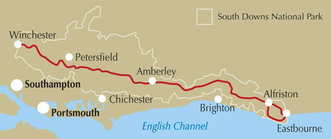 The South Downs Way – bla i boken