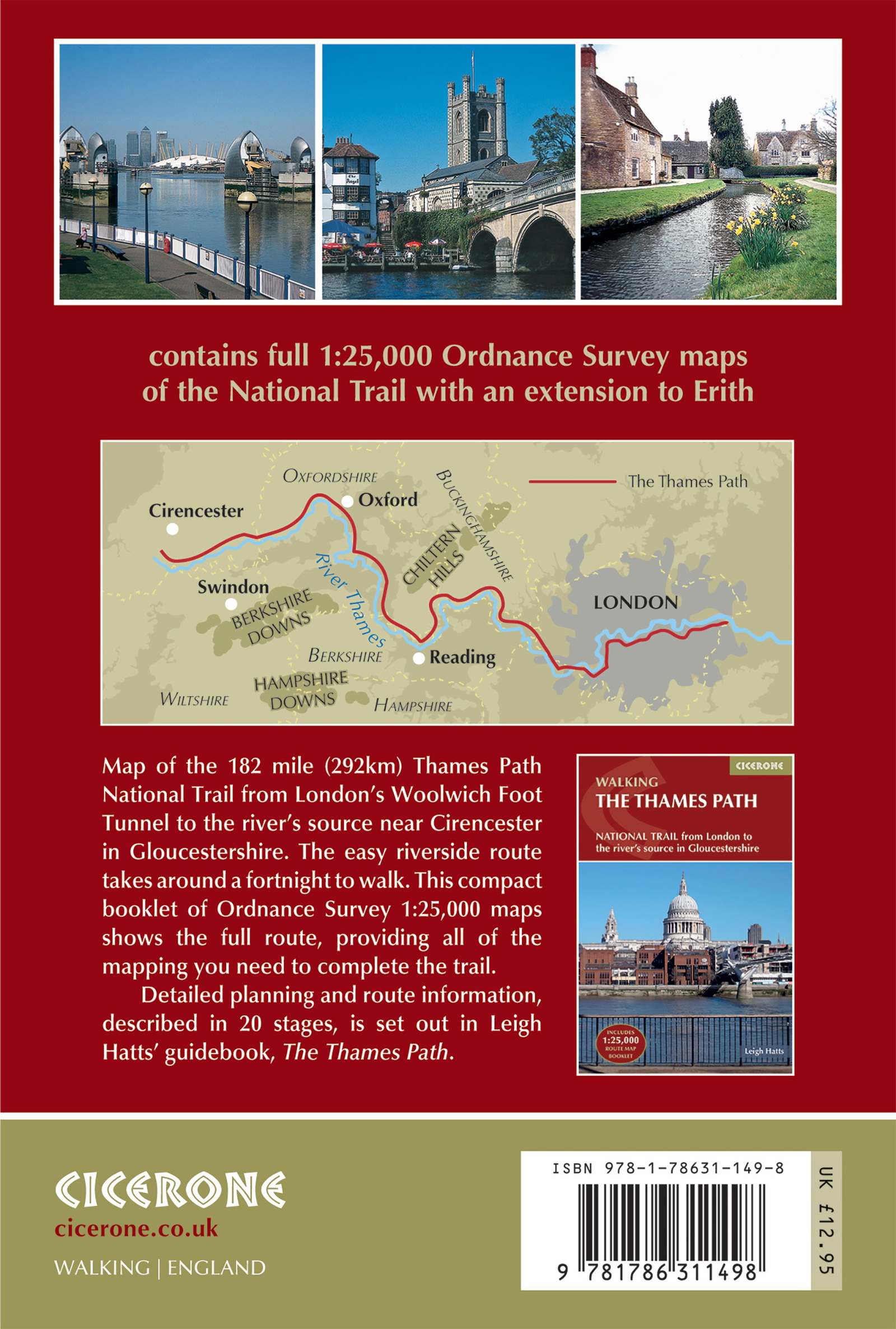 Bakside av The Thames Path Map Booklet