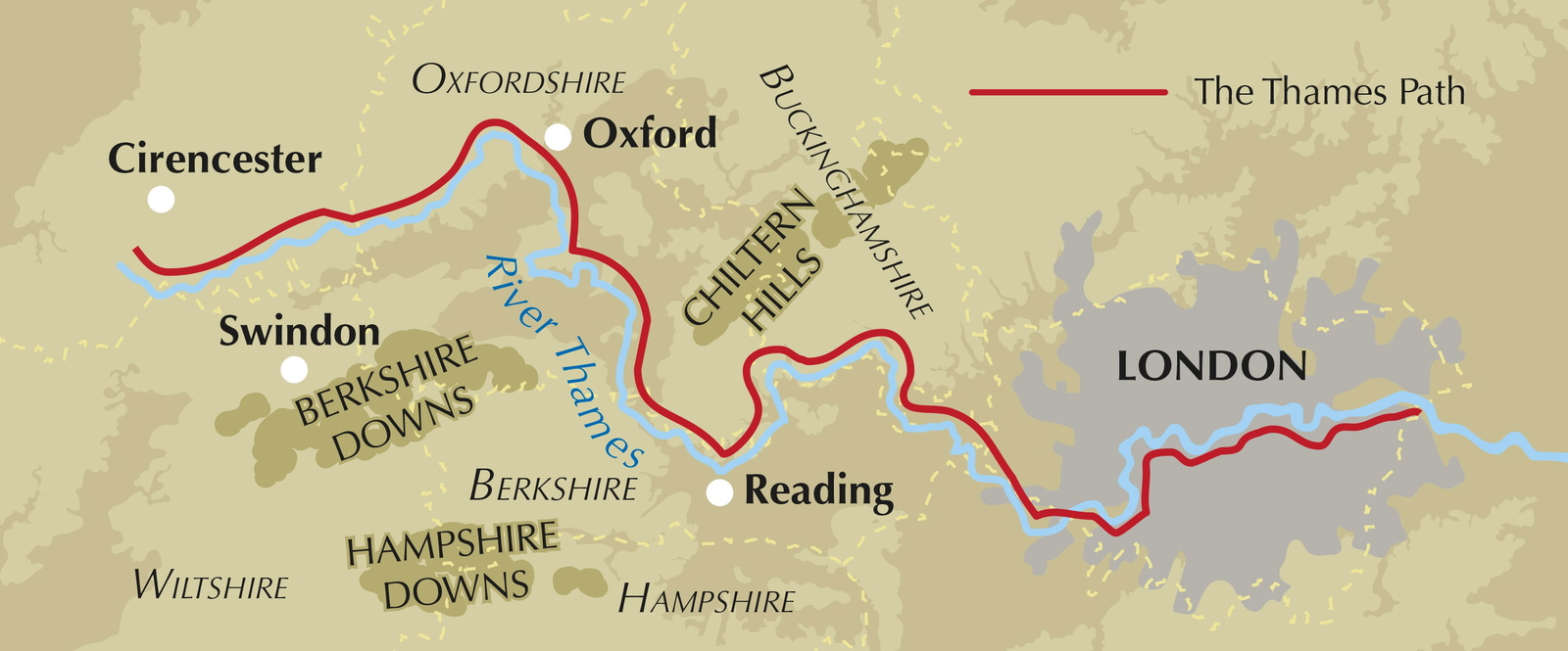 The Thames Path Map Booklet – bla i boken