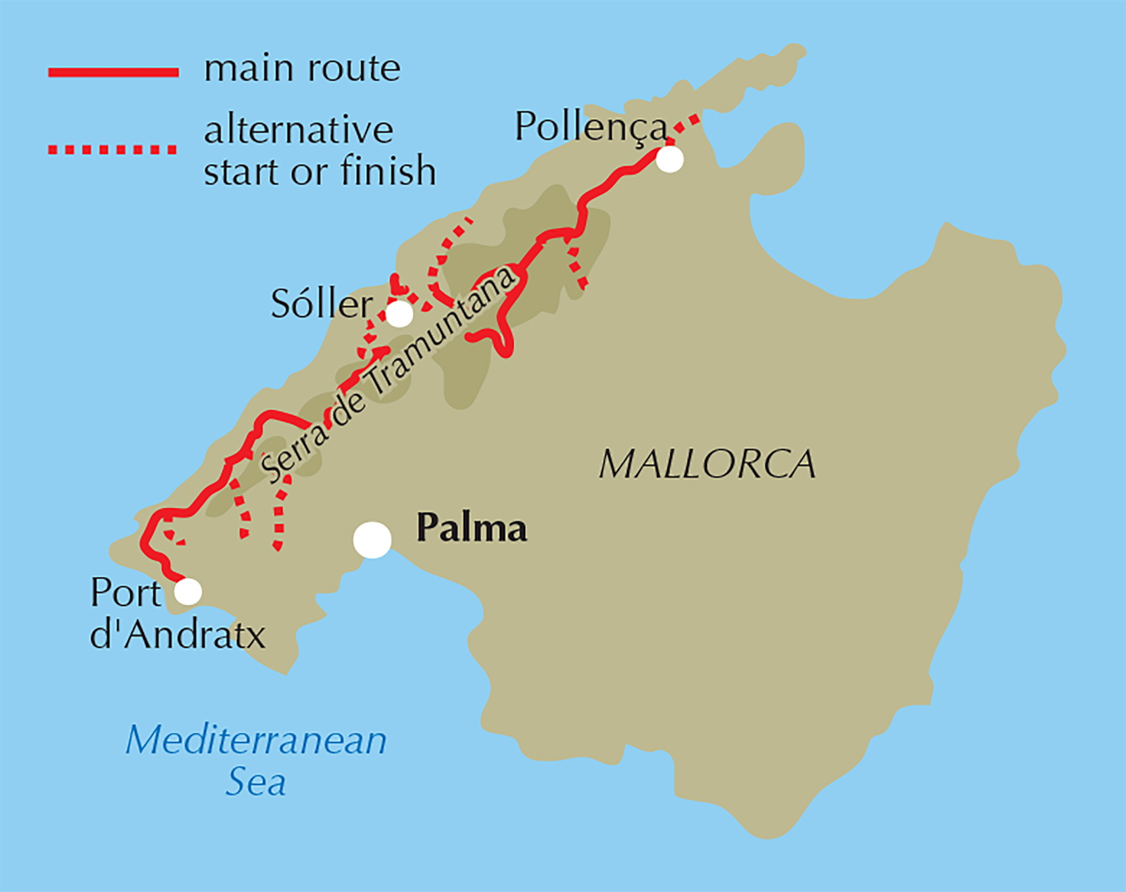 Trekking in Mallorca – bla i boken