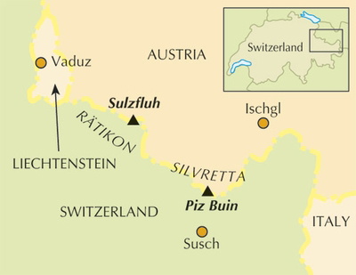 Trekking in the Silvretta and Ratikon Alps – bla i boken