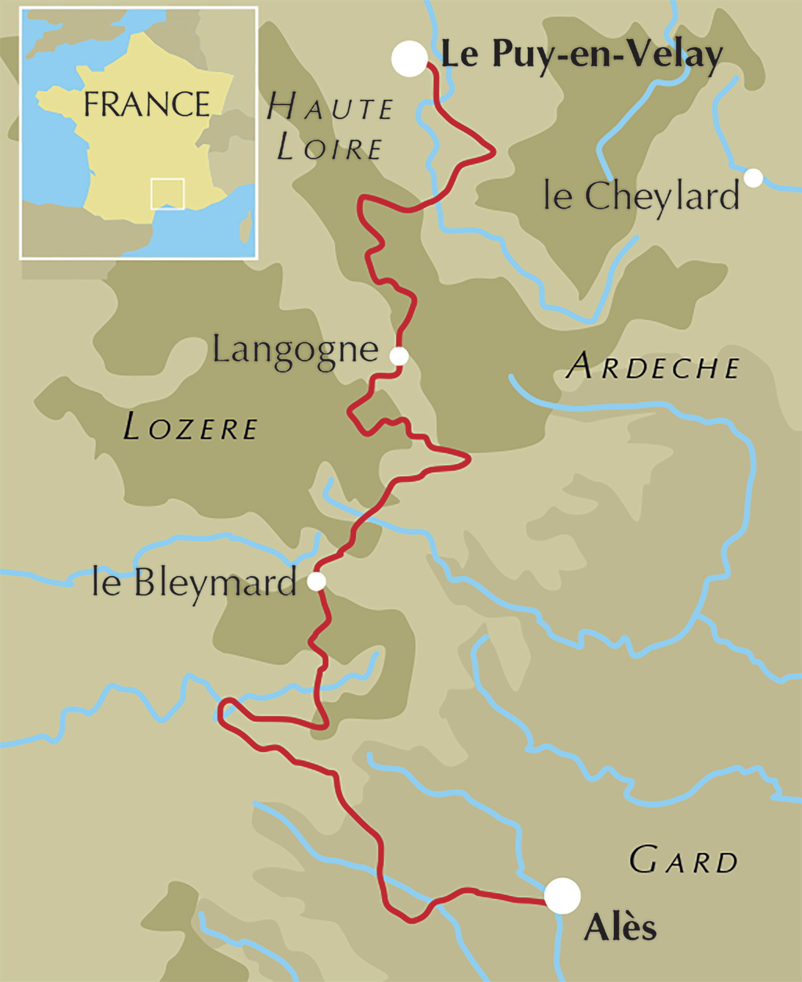 Trekking the Robert Louis Stevenson Trail – bla i boken