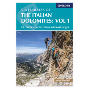 Forside fra Cicerone-guiden Via Ferratas of the Italian Dolomites Volume 1