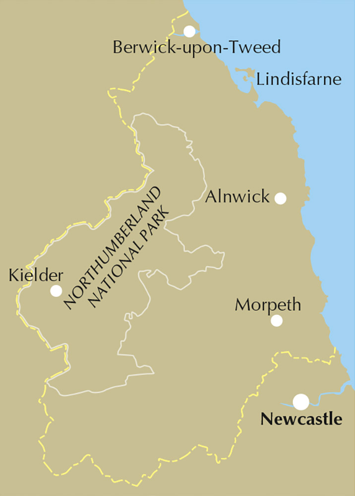 Walking in Northumberland – bla i boken