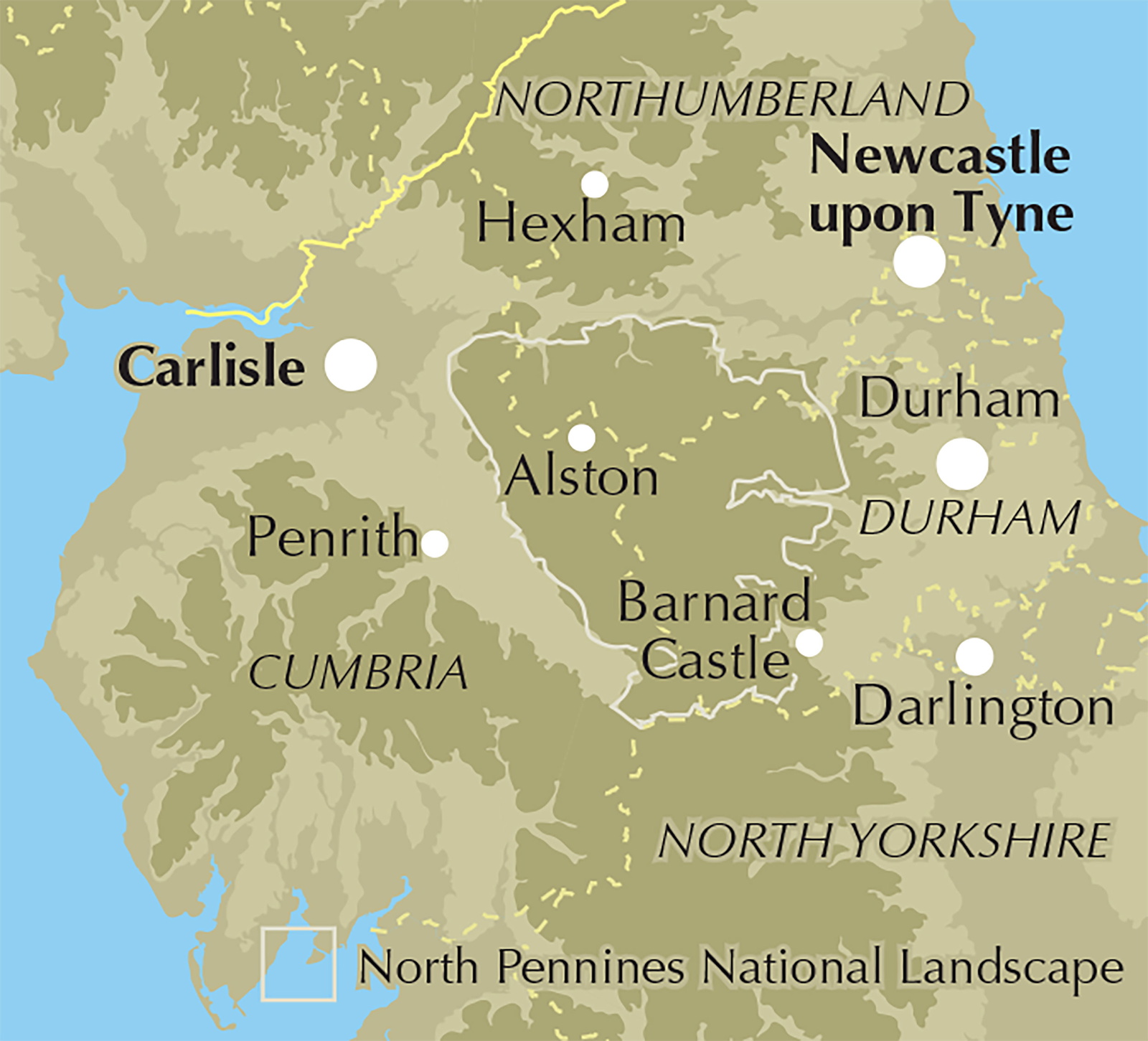 Walking in the North Pennines – bla i boken