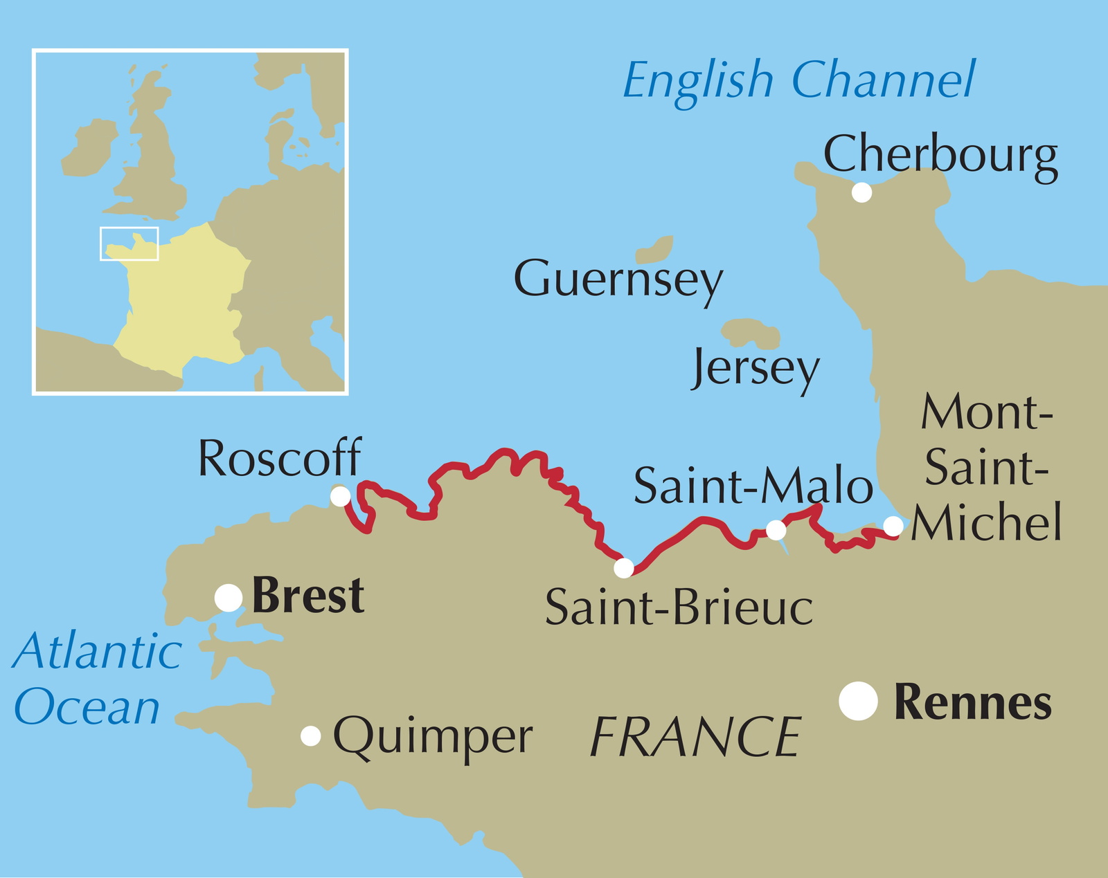 Walking the Brittany Coast Path – bla i boken