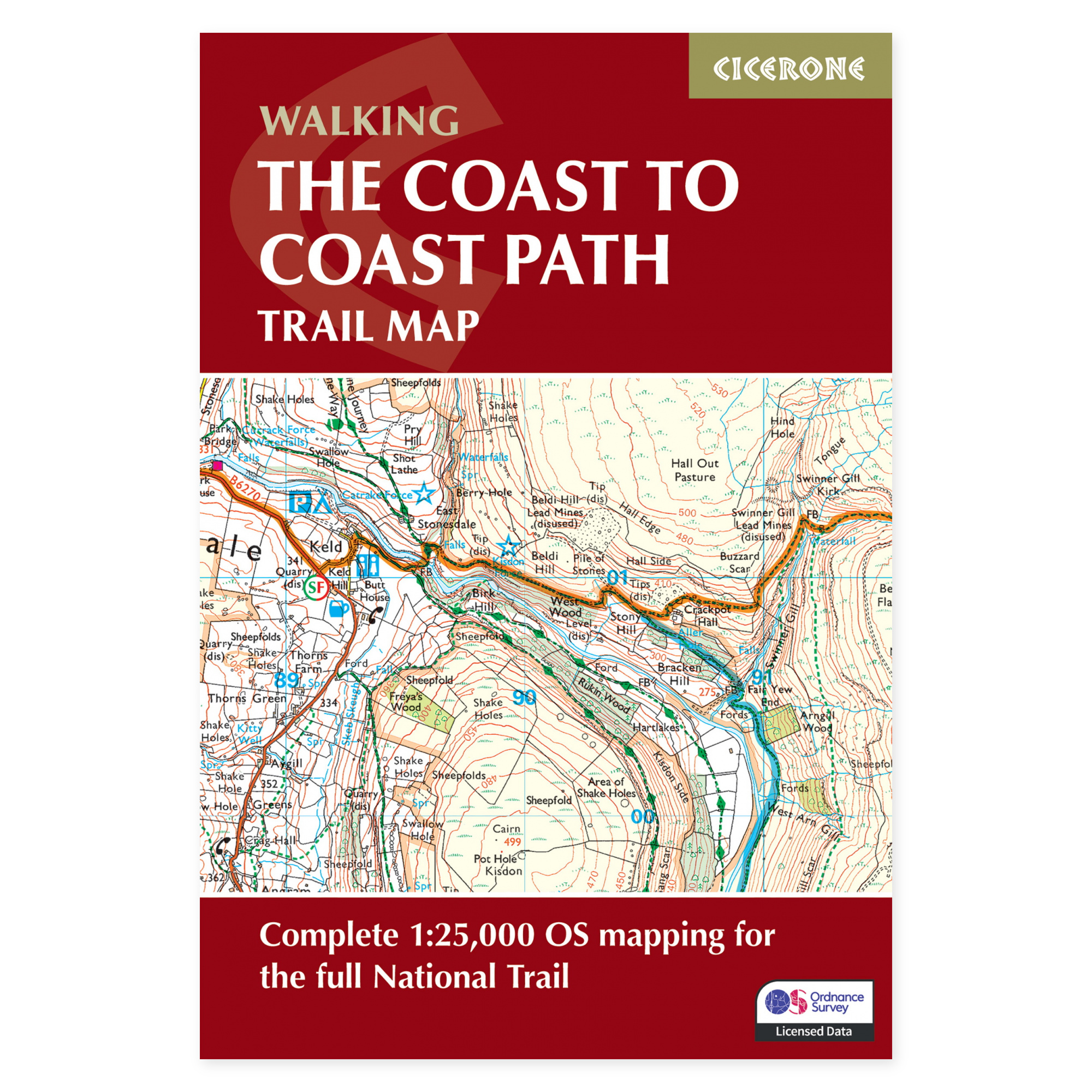 Forside av Walking the Coast to Coast Path Trail Map