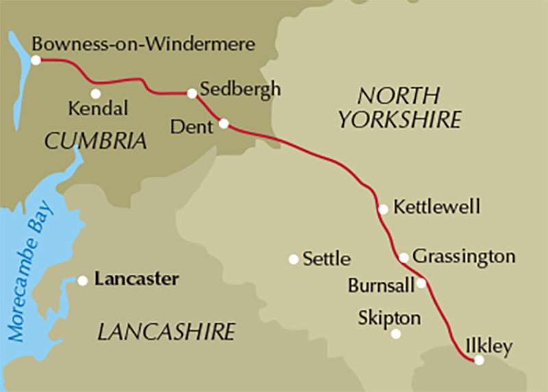 Walking the Dales Way – bla i boken