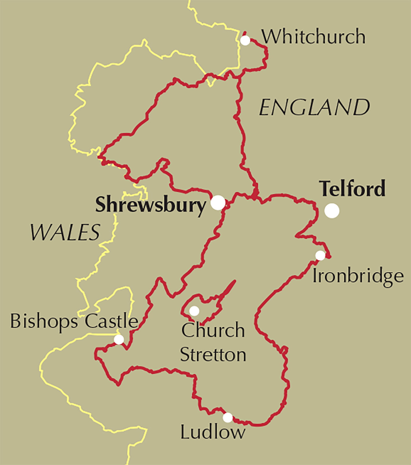 Walking the Shropshire Way – bla i boken