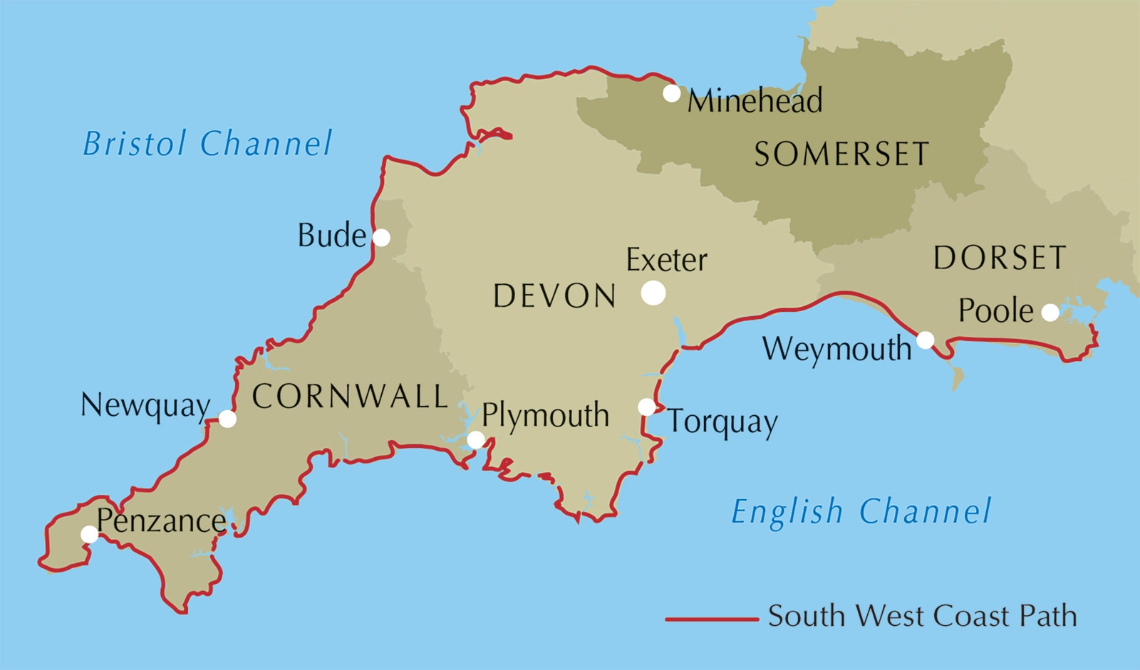 Walking the South West Coast Path – bla i boken