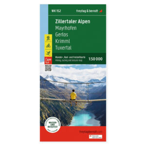 Freytag & Berndt turkart over Zillertaler Alpen i Østerrike og Italia.