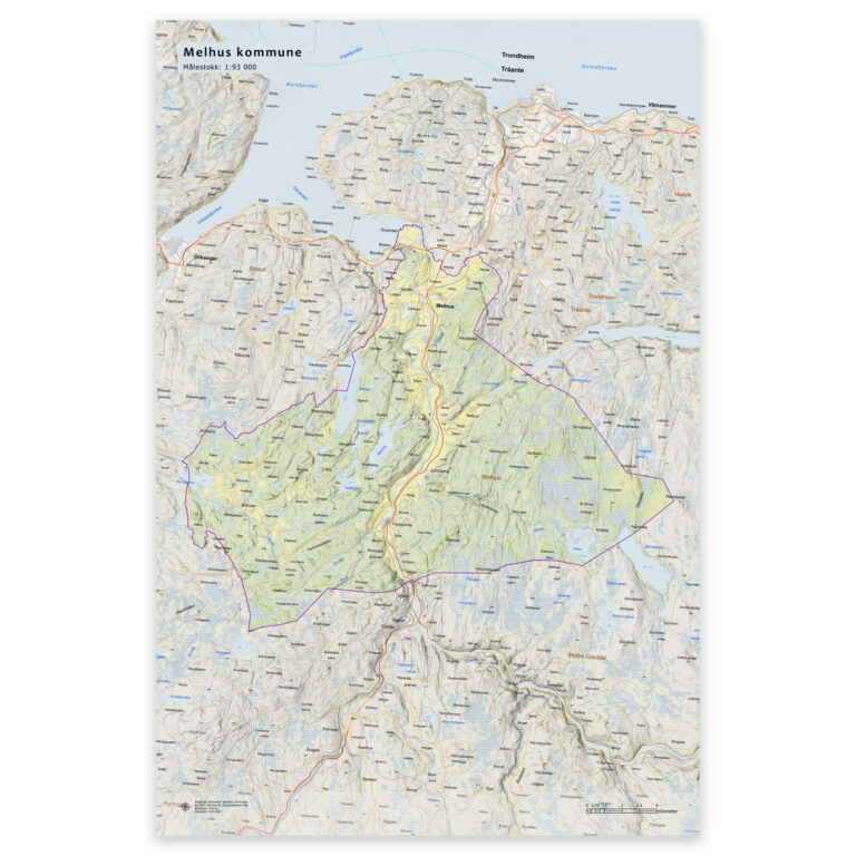 kart-over-melhus-kommune-veggkart-plakat-eller-innrammet