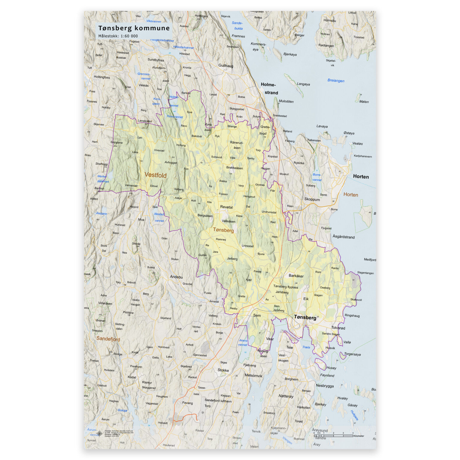 kart-over-t-nsberg-kommune-veggkart-plakat-eller-innrammet